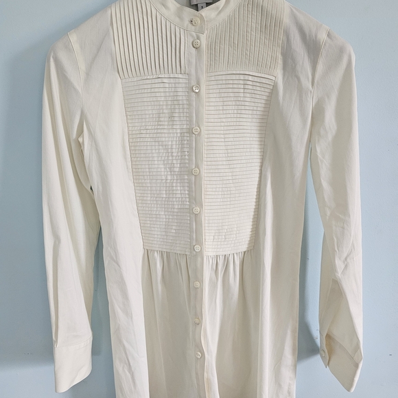Armani Collezioni Ivory Button-Up Shirt - Picture 1 of 3